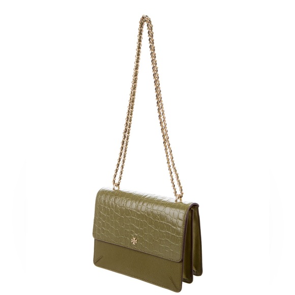 Tory Burch Robinson Croc Embossed Crossbody Bag - Picture 2 of 4